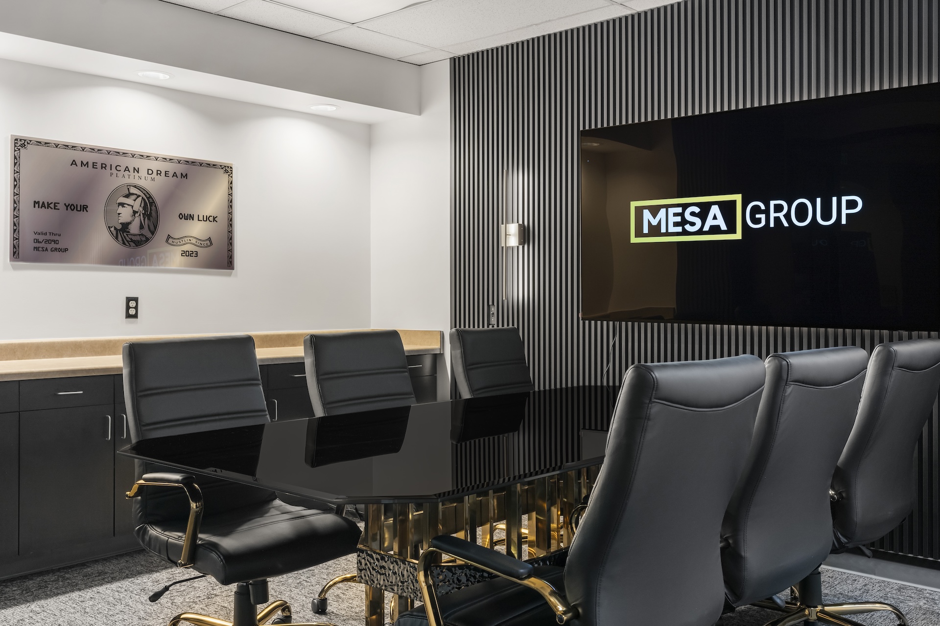 Mesa Group Consulting boardroom in Bakersfield, California